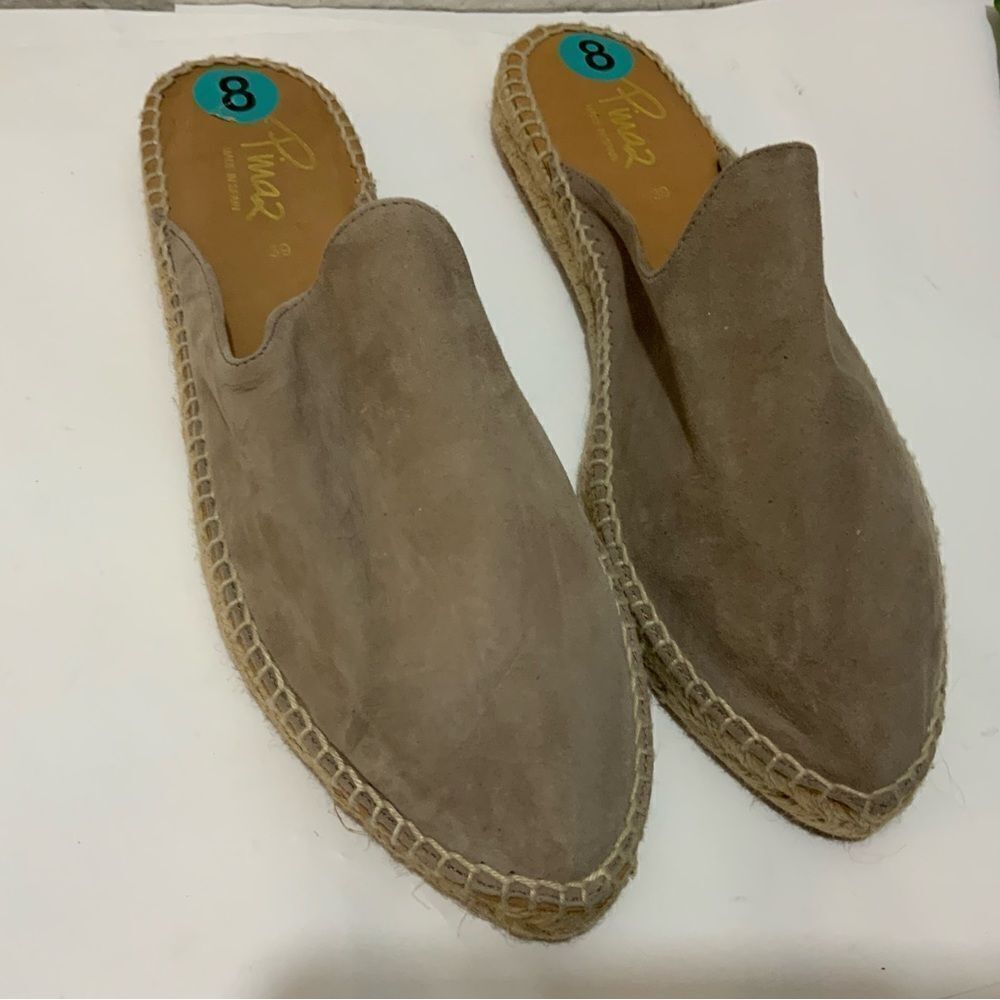 Pimaz Tan Espadrille Mules size 39